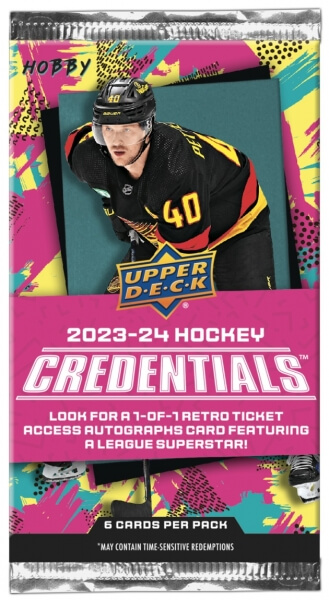 2023-2024 NHL Upper Deck Credentials Hockey Hobby balíček