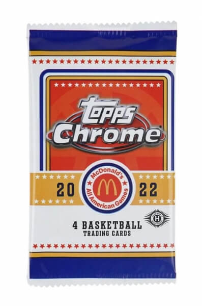 2022 NBA karty Topps Chrome McDonald's All American Basketball Hobby balíček