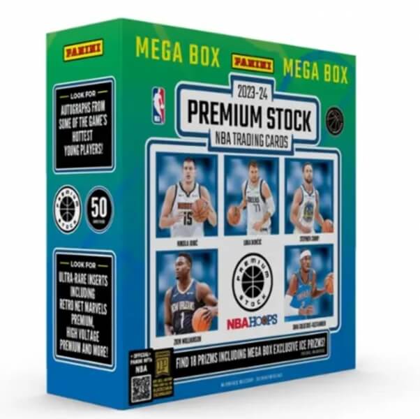 Levně 2023-2024 NBA karty Panini Premium Stock Basketball Mega Box