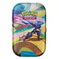 Pokémon mini plechovka Vibrant Paldea se dvěma booster balíčky karet - Ceruledge a Goomy